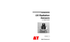 Types UV3pA, B and AB - UV Radiation Sensors - Manual