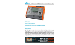 Model MPI-530 - Multifunction Electrical Installations Meter - Brochure