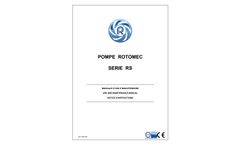 Pompe Rotomec - Model RS - DN 50 - Submersible Electric Pumps - Manual