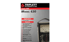 Model 630 - Classic Analog Volt Ohm Milliammeter - Datasheet