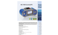 EurotestPV - Model MI 3108 - Combined Photovoltaic Tester Brochure