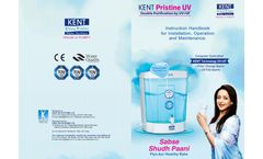 Kent Pristine - UV Water Purifiers - Manual