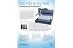 Teledyne CETAC - Models Oils 7400 and Oils 7600 - Homogenizing Autosamplers - Brochure