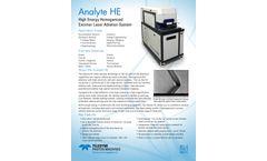 Analyte HE High Energy Homogenized Excimer Laser Ablation System - Flyer