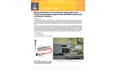 Enhanced Detection of Trace Elements Using a Microwave Plasma Atomic Emission Spectrometer (MP-AES) Coupled with an Ultrasonic Nebulizer - Technical Data