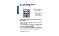 Singer Valve RPS-L&H-ET Surge Anticipator Panel (SAP) - Product Guide