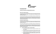 Fuelmaster System Specifications