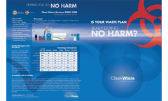 Model OMW-1000 - Shreds Medical Waste System - Brochure
