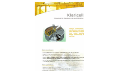 Klaricell - Model R J - Water and Wastewater Treatment System Brochure
