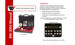 Weltech - Model BW 2050 - Weighing Full Kit - Brochure
