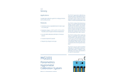 Model MG101 - Panametrics Hygrometer Calibration System Datasheet