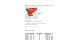 Agrose - Single Disc Mechanical - Hydraulic Fertilizer Spreader Machines - Brochure