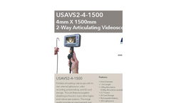 USA Borescopes - Model USAVS2-4-1500 4mm X 1500mm - 2 Way Articulating Portable Recording Videoscope - Datasheet