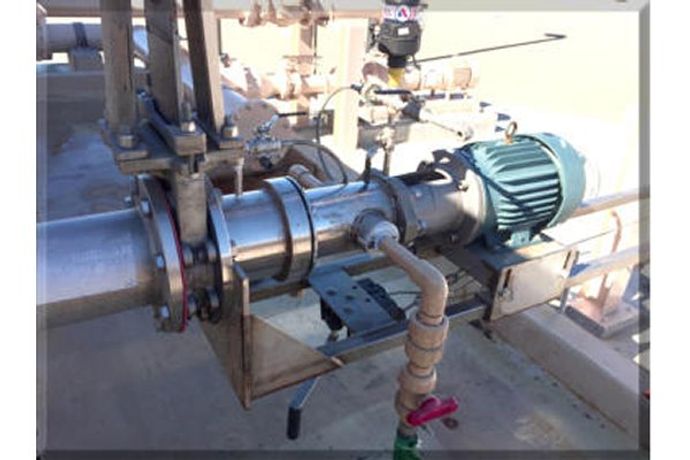 Intrudrrr Series 35FP Flanged In-Line Non-Vacuum Liquid Chemical Mixer