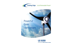 Leading Edge - Model LE-600 - Wind Turbine Brochure