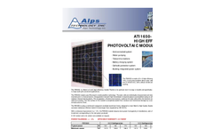 Alps - Model ATI-KC95W - Solar Panel - Brochure