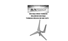 600 Watt Wind Turbine with Tower Kit Brochure