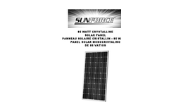 85 Watt Crystalline Solar Panel Brochure