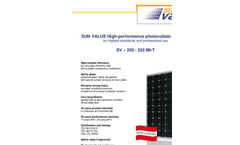 Model SV - 250 / 255 Ml-T - High-Performance Monocrystalline Modules Brochure