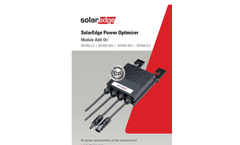 SolarEdge - Model OP250-LV / OP300-MV / OP400-MV / OP400-EV - Optimizer Power System - Datasheet