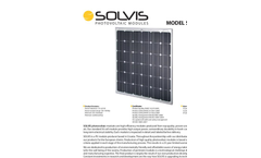 Solvis - Model SV 36 E - Photovoltaic Modules Brochure
