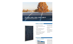 FuturaSun - Model FU180-200M - 180-200 Watt - 72 Cells Repowering Monocrystalline PV Panels -  Brochure