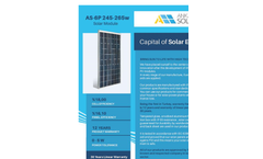 Ankara Solar - Model AS-6P 245-265W - Polycrystalline Solar Panels - Brochure