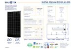 Solitek Standard - Model M.60-W-335 - White Backsheet Solar Panels - Datasheet