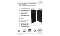 API - Model 360 - 380 WATT - 72 Cell Bi-Facial Mono-Crystalline PV Modules - Brochure