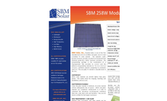 Model 258W - Solar Modules - Specification Sheet