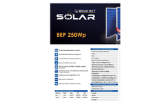 Model BEP 250Wp - Multi-Crystalline Photovoltaic Module Brochure