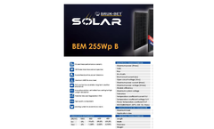 Model BEM 255Wp BLACK - Monocrystalline Photovoltaic Module Brochure