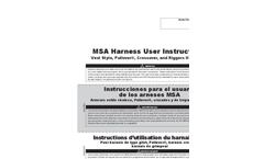 MSA Harness User Instructions Manual