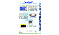 EDS - Model EMS-003D - Single Channel Event Data Logger - Datasheet
