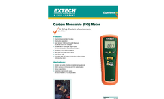 Extech - Model CO10 - Carbon Monoxide Meter - Datasheet