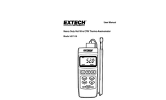 Extech - Model 407119 - Heavy Duty CFM Hot Wire Thermo-Anemometer - Manual