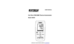 Extech - Model AN500 - Hot Wire CFM/CMM Thermo-Anemometer - Manual