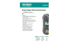 Extech - Model 45160 - 3-in-1 Humidity, Temperature and Airflow meter - Datasheet