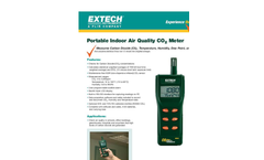 Extech - Model CO250 - Portable Indoor Air Quality CO2 Meter - Datasheet