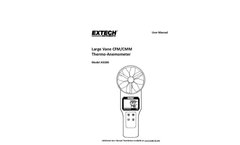 Extech - Model AN300 - Large Vane CFM/CMM Thermo-Anemometer - Manual