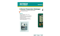 Extech - Model SD200 - 3-Channel Temperature Datalogger - Datasheet