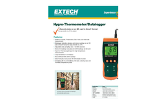 Extech - Model SDL500 - Hygro-Thermometer/Datalogger - Datasheet