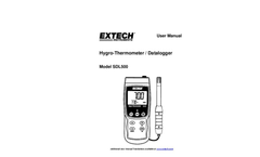 Extech - Model SDL500 - Hygro-Thermometer/Datalogger - Manual