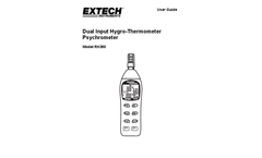 Extech - Model RH350 - Dual Input Hygro-Thermometer Psychrometer - Manual