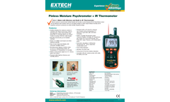 Extech/Flir - Model MO295 - Pinless Moisture Psychrometer + IR Thermometer - Datasheet