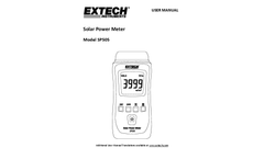 Extech - Model SP505 - Pocket Solar Power Meter - Manual
