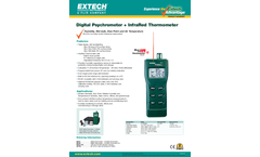 Extech - Model RH401 - Digital Psychrometer + InfraRed Thermometer - Datasheet
