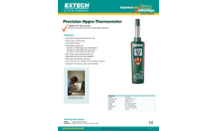 Extech - Model RH490 - Precision Hygro-Thermometer - Brochure