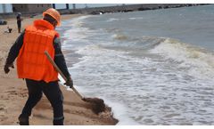 Econad - Restoration of sandy beaches after oil spills. Cleaning of the coastal strip.