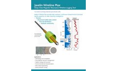 Javelin - Model JPX350/JPX525 - Wireline Max Magnetic Resonance Logging Tool for Medium and Large Diameter Groundwater Wells - Specifications Sheet